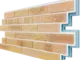 Фасадная термопанель Доломит под кирпич, коллекция Каньон, 40 мм, цвет Сахара